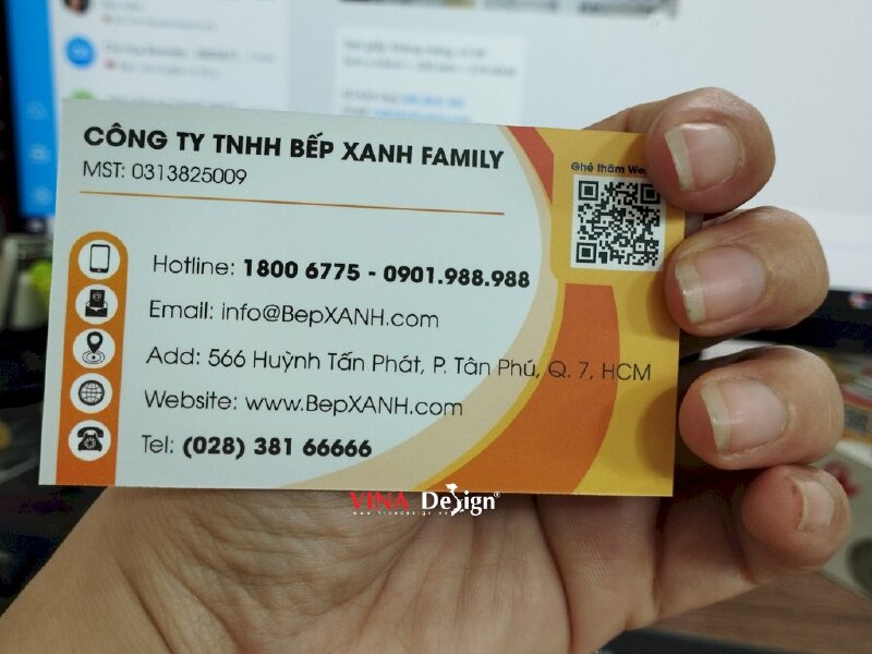 In card showroom thiết bị nhà bếp nhập khẩu, in card visit siêu thị bếp - VND346