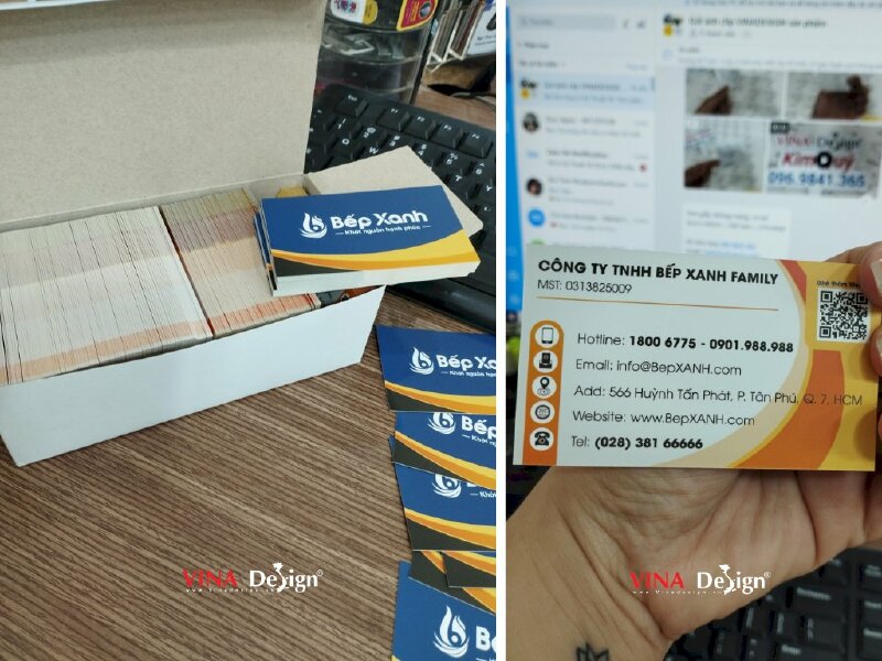 In card showroom thiết bị nhà bếp nhập khẩu, in card visit siêu thị bếp - VND346