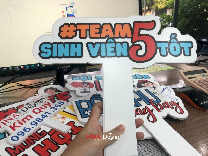 Hashtag cầm tay Slogan Team Sinh viên 5 tốt - MSN211