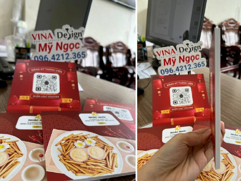 In Menu QR Code để bàn chất lượng, in PP bồi Formex - VND363