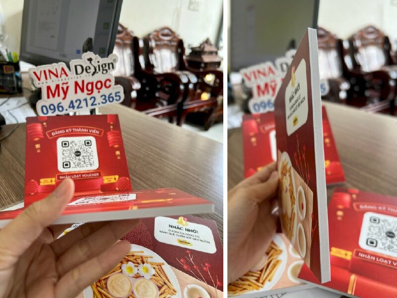 In Menu QR Code để bàn chất lượng, in PP bồi Formex - VND363