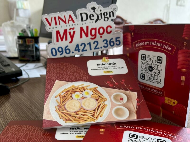 In Menu QR Code để bàn chất lượng, in PP bồi Formex - VND363