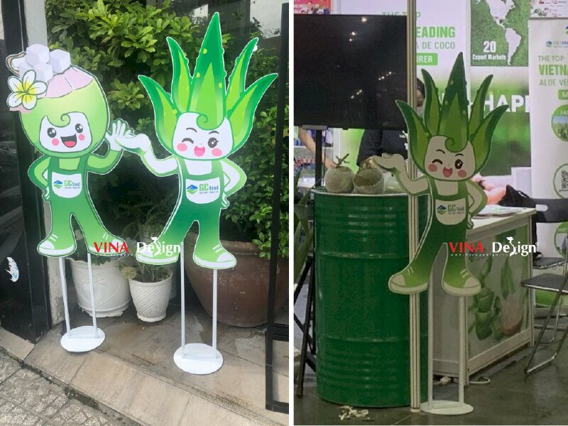 In standee Mascot mô hình linh vật công ty trưng bày gian hàng hội chợ triển lãm - VND395