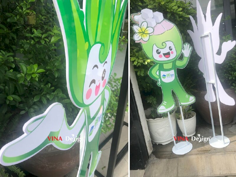 In standee Mascot mô hình linh vật công ty trưng bày gian hàng hội chợ triển lãm - VND395