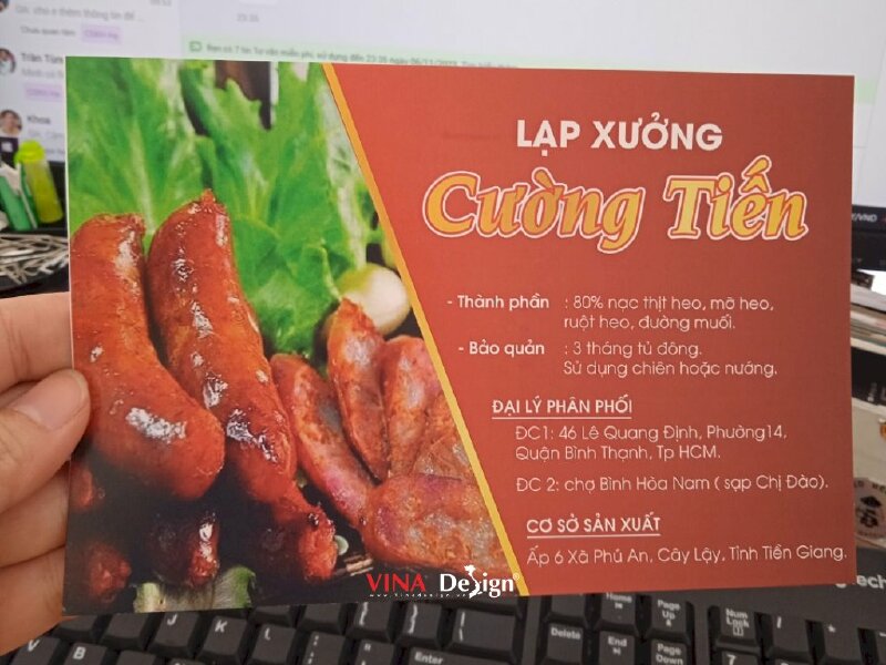 In tem lạp xưởng, in nhãn lạp xưởng, in tem nhãn thực phẩm - VND374