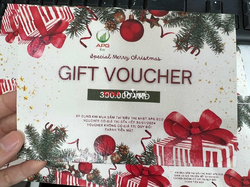 In giấy Natural Evolution làm Gift Voucher Giáng Sinh - VND446