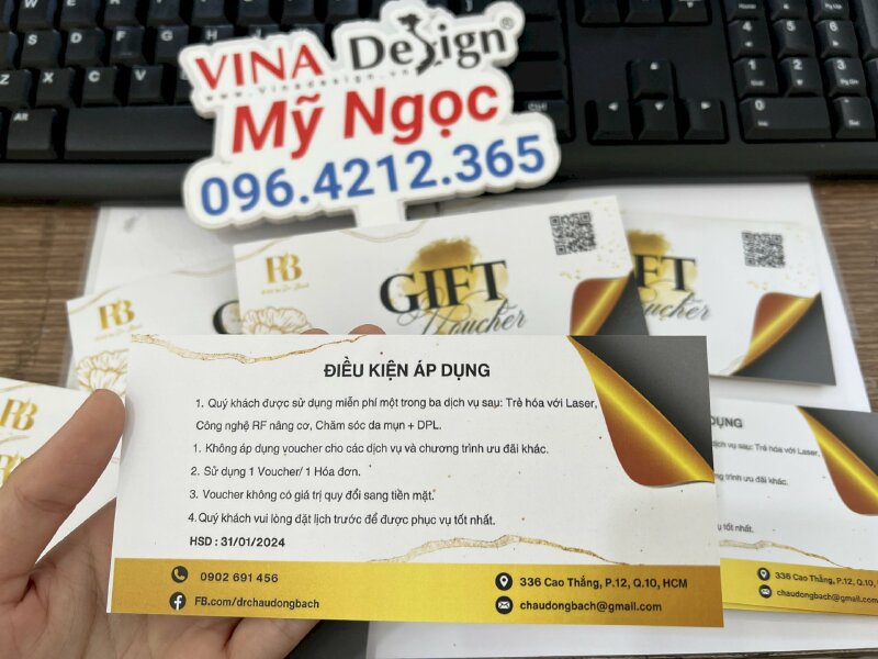 In Gift Voucher thẩm mỹ viện - VND422