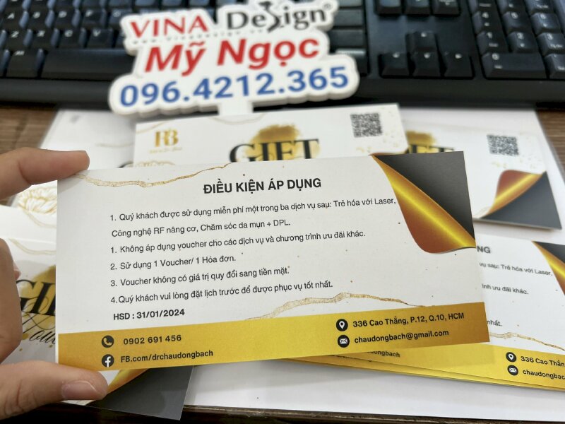 In Gift Voucher thẩm mỹ viện - VND422