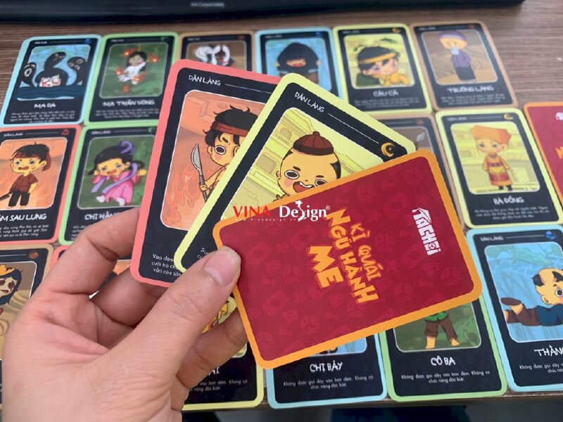 Nhận in boardgame, bộ thẻ trò chơi thiết kế characters board game - VND444