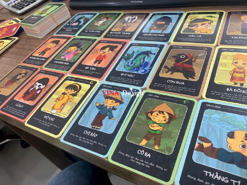 Nhận in boardgame, bộ thẻ trò chơi thiết kế characters board game - VND444