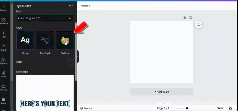 Tại Style bạn có thể giữ nguyên hoặc bấm chọn các kiểu chữ 