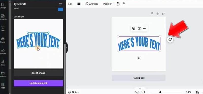 Như vậy là bạn đã dễ dàng thực hiện được hiệu ứng chữ uốn lượn trong Canva đơn giản, dễ dàng. 