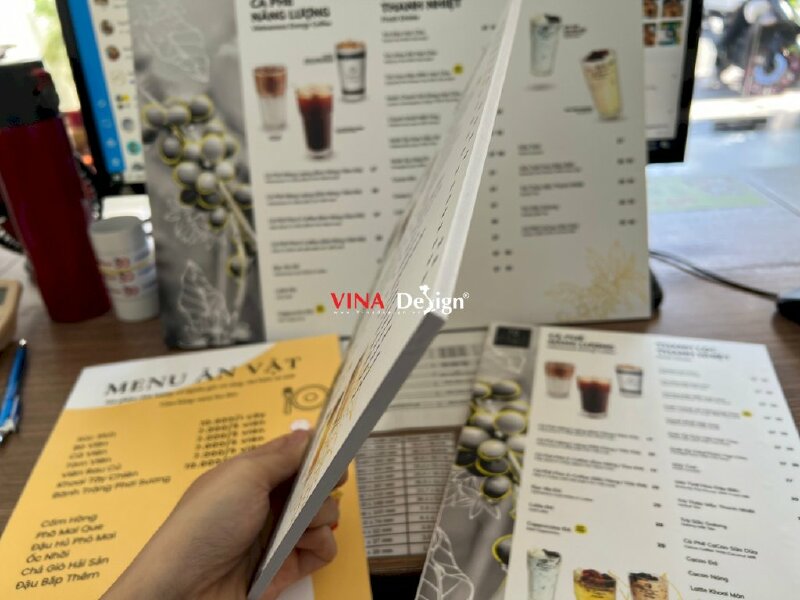 In Combo menu đồ uống quán cafe & menu đồ ăn vặt quán cafe - VND468