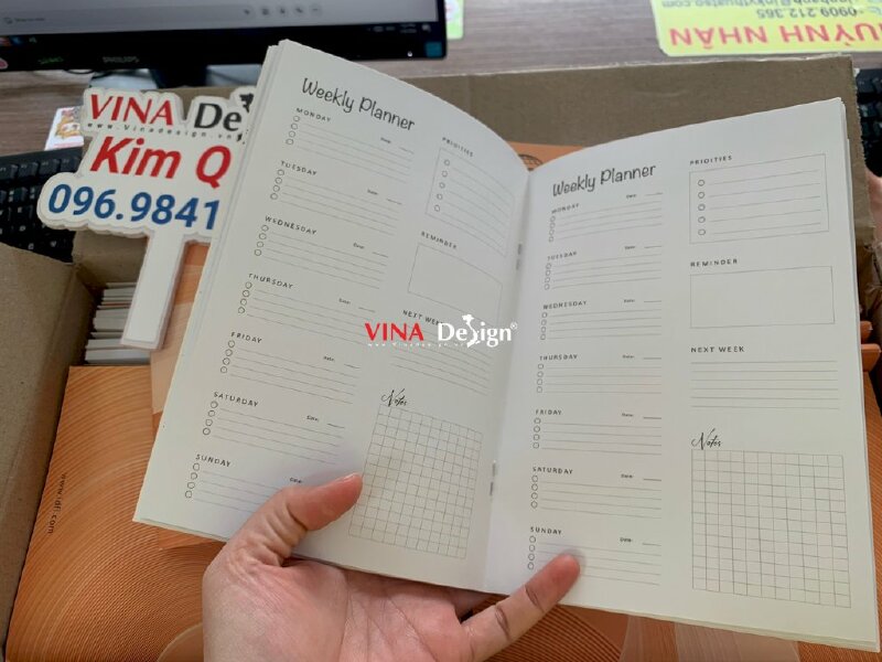 In sổ tay ghi chép kế hoạch, in sổ Journal Planner - VND475