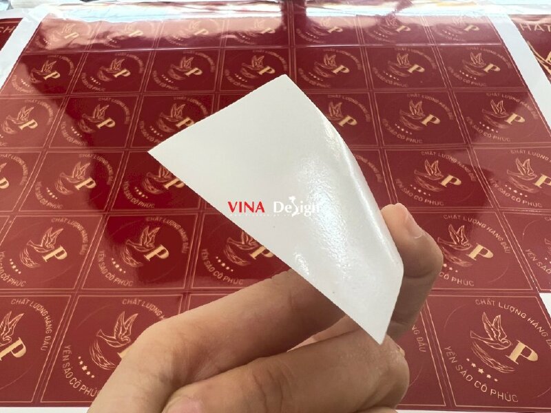 In tem yến sào, nhãn yến sào, tem dán hủ yến sào cao cấp - VND470