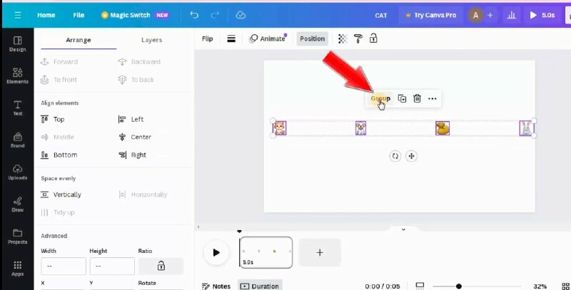 Thực hiện nhóm chúng lại.