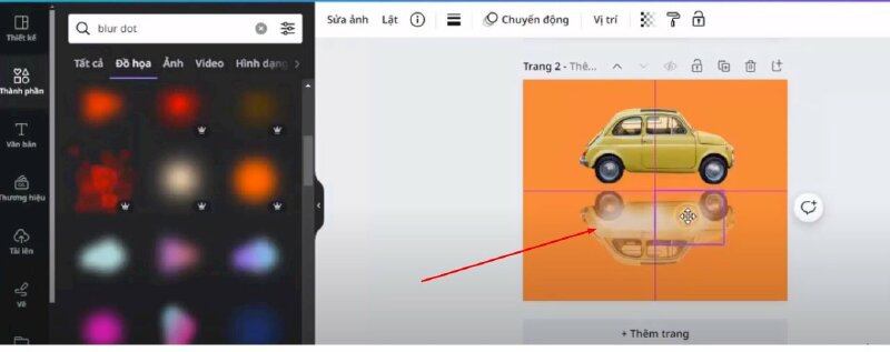 Bước 9: Thực hiện nhân đôi và kéo đốm trắng qua > tiếp tục thực hiện nhân đôi và kéo qua. Tùy vào mục đích của mình mà các bạn có thể sáng tạo cho nó thú vị hơn. 