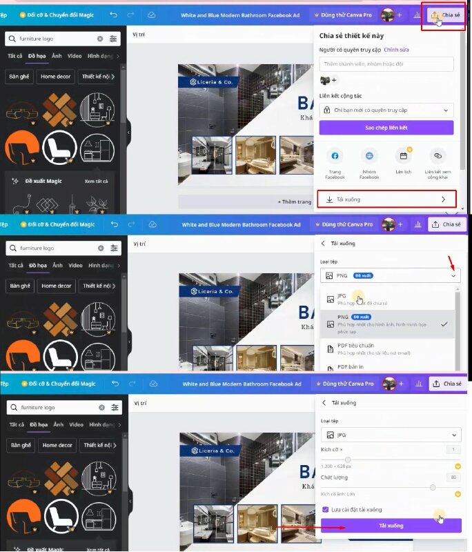 Cách tải thiết kế trên Canva về máy tính