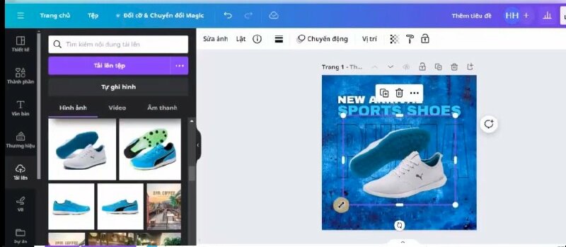 Bấm vào tạo bản sao > Đổi nội dung văn bản > Thực hiện điều chỉnh màu chữ và kích thước chữ như thế này. Và di chuyển qua vị trí này. 