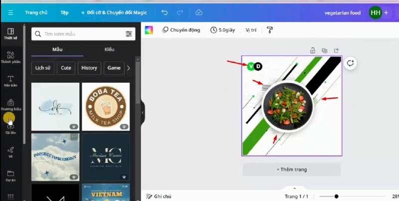 Sau đó chúng ta sẽ thêm các chi tiết để trang trí cho thiết kế.