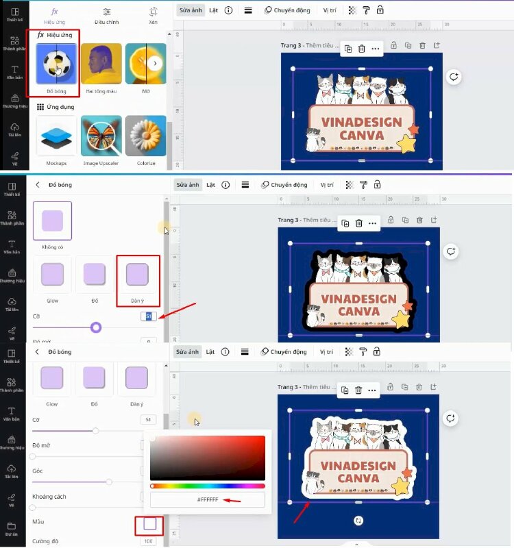 Tiếp đến mình sẽ nhấn phím tắt là R, để tạo nhanh 1 hình vuông, đổi màu thành màu trắng, rồi kéo cạnh này dài ra để tạo phần tay cầm cho hastag và thực hiện điều chỉnh kích thước lại cho phù hợp. 