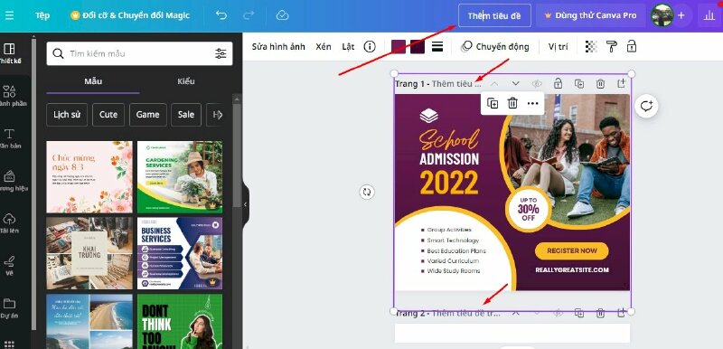 Cách đổi tên file trên Canva