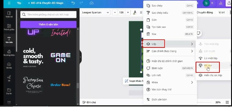 Điều chỉnh xong hãy bấm lùi về phía sau.