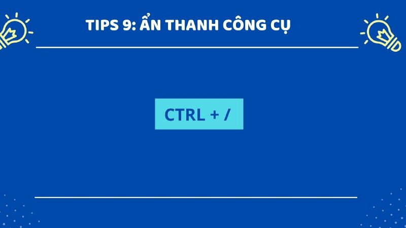 Phím tắt ẩn thanh công cụ