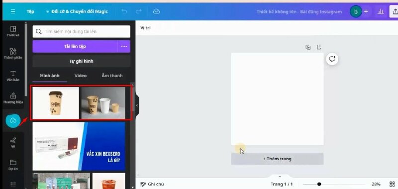 Bấm tải lên 2 mockup vừa tạo.