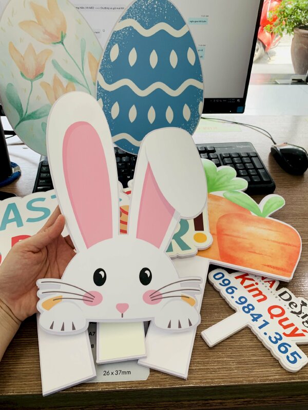 Hashtag cầm tay Thỏ Phục Sinh Easter Bunny - MSN358
