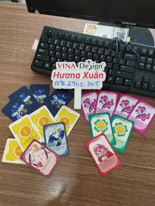 In card cứng giấy C300gsm làm thẻ game theo yêu cầu - VND514