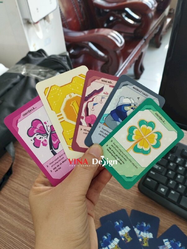 In card cứng giấy C300gsm làm thẻ game theo yêu cầu - VND514