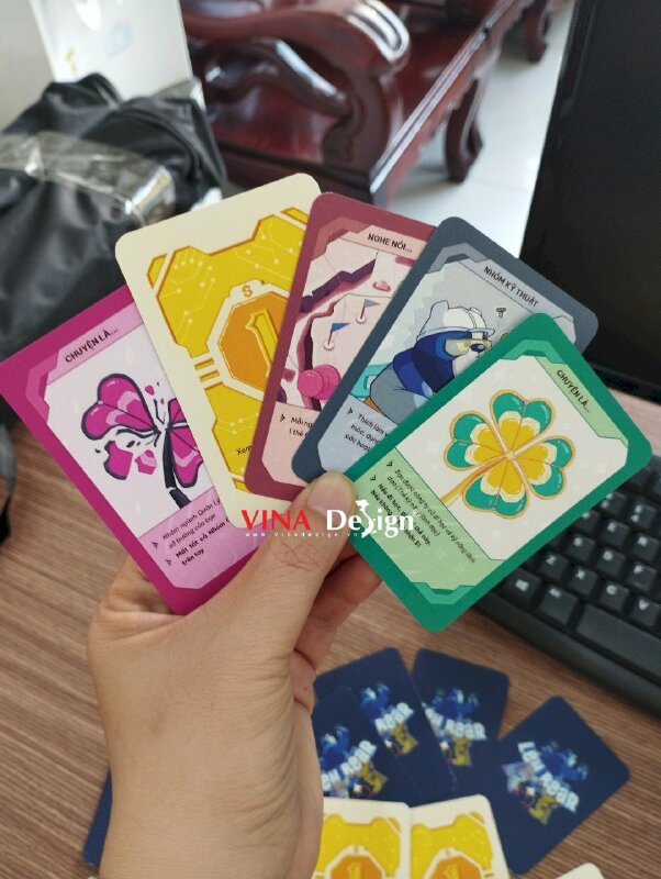 In card cứng giấy C300gsm làm thẻ game theo yêu cầu - VND514