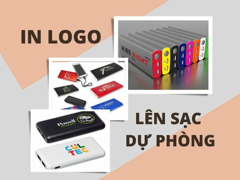 In logo lên sạc dự phòng theo yêu cầu, giá rẻ, đẹp tại TP