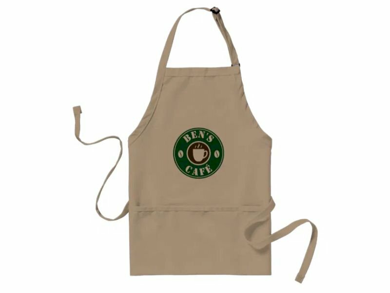 In logo tạp dề pha chế cho quán cafe, quán nước, quán trà sữa