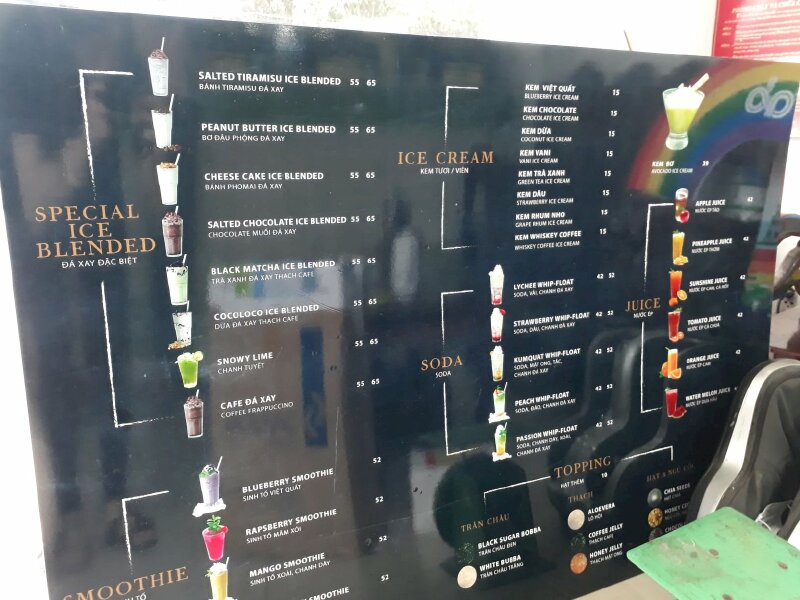 In menu nhựa treo tường