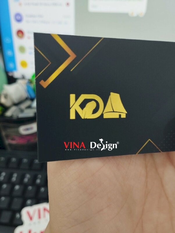 In name card ép kim nhũ vàng, name card giám đốc khối cung ứng - VND548