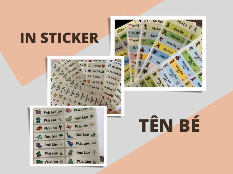 In sticker tên bé theo yêu cầu, đẹp, giá rẻ TPHCM