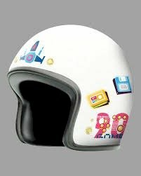 In sticker trong suốt dán nón bảo hiểm