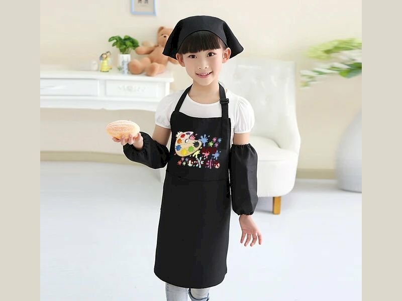 In tạp dề cho bé học vẽ