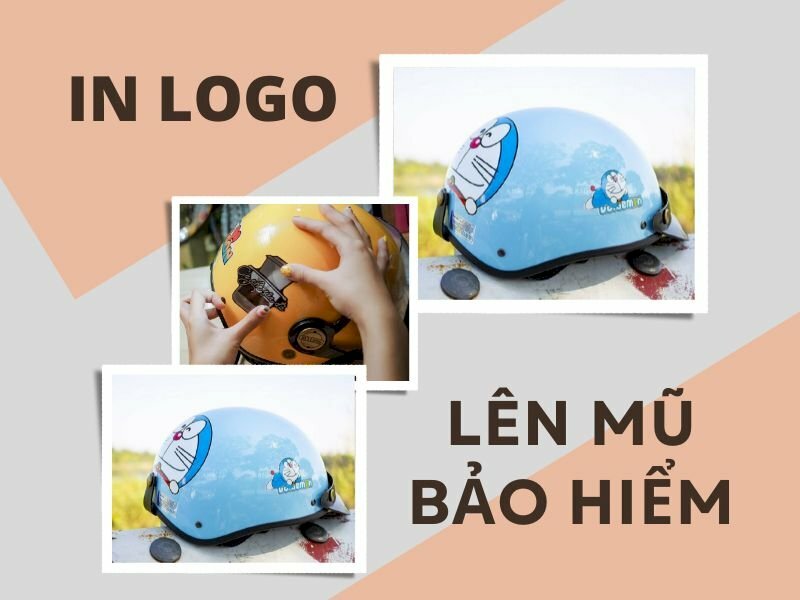 Mũ bảo hiểm in logo giá rẻ, theo yêu cầu TPHCM