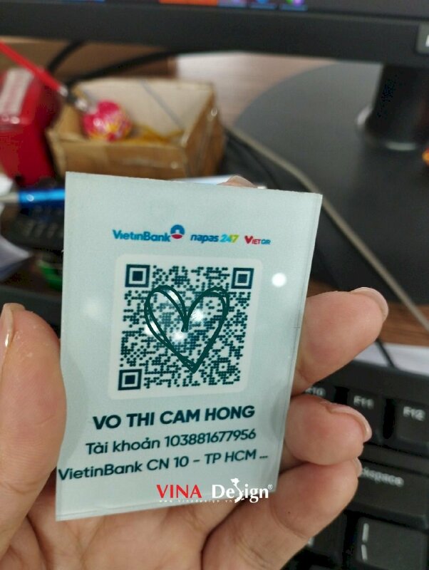 In bảng Mica QR Code quét mã chuyển khoản thanh toán online - VND591