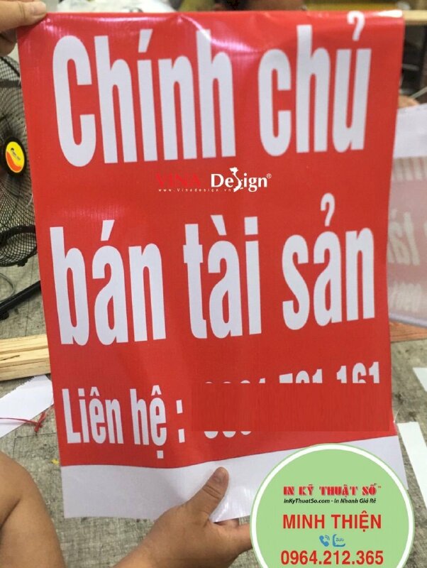 In banner băng rôn Chính chủ bán tài sản - VND609