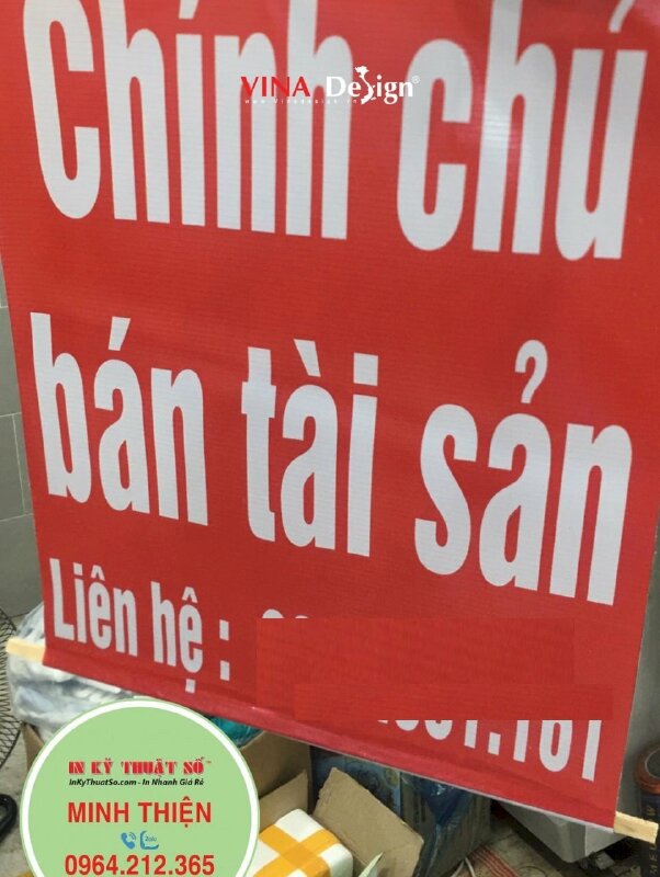 In banner băng rôn Chính chủ bán tài sản - VND609