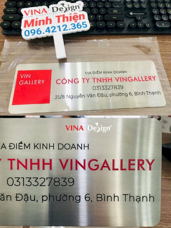 In biển hiệu inox địa điểm kinh doanh công ty doanh nghiệp - VND582