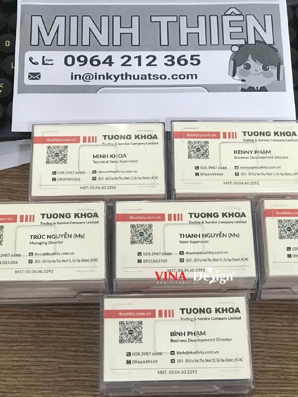 In card visit nhân viên Technical Sales Supervisor Giám sát nhân viên bán hàng kỹ thuật - VND584