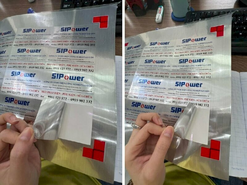 In decal nhôm xước