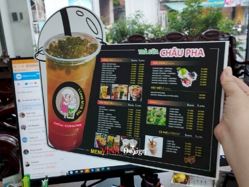 Menu in PP bồi Format