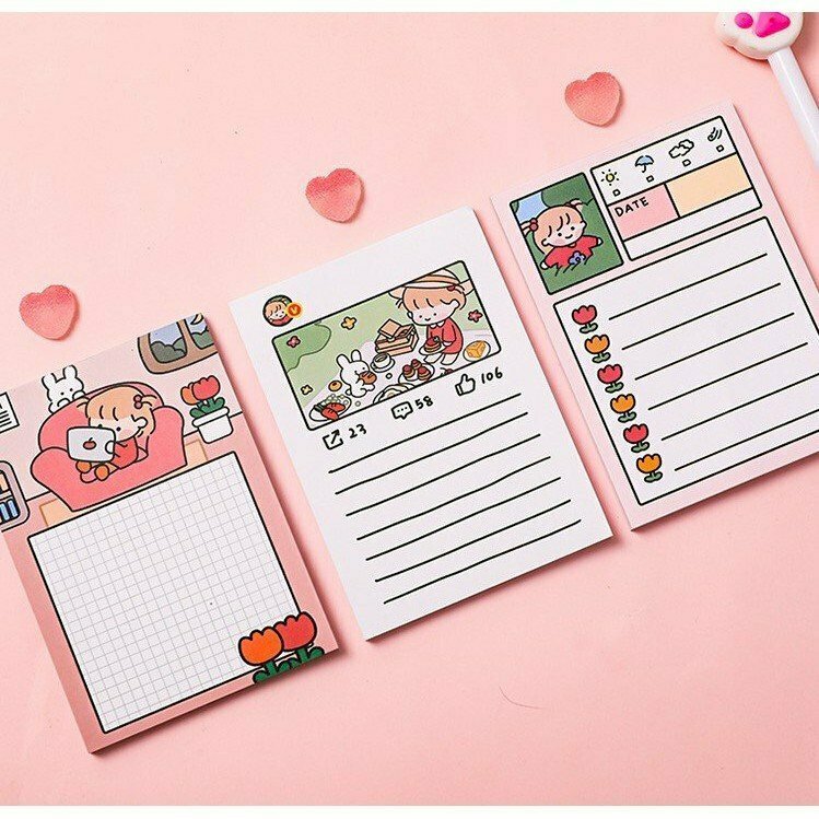 Giấy note in hình ảnh cute, dễ thương