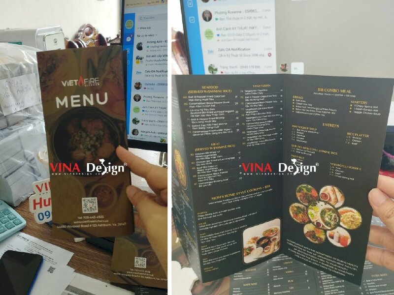 Nhu cầu đặt in menu Quận 5